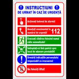 Panou pentru instructiuni de urmat in caz de urgenta